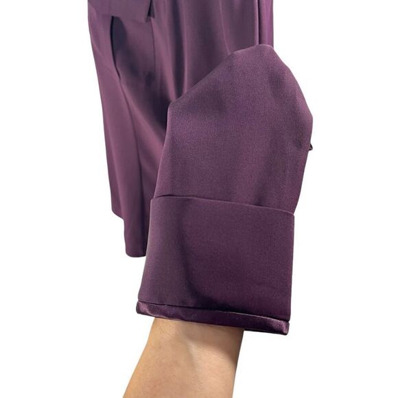 Lafayette 148 NY Purple  Sz 8 Long Sleeves Button-Down Silk Blouse Medium - Picture 8 of 11
